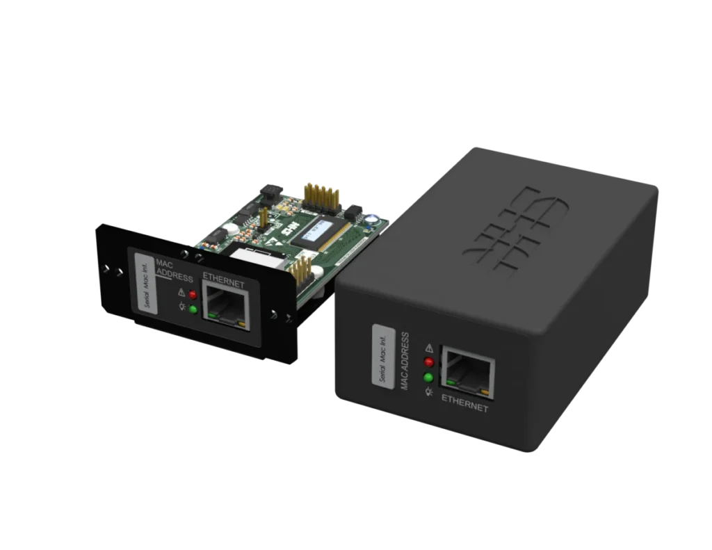 Módulo Ethernet web gerenciável NHS nas versões placa interna e caixa externa