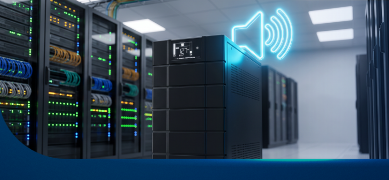Nobreak NHS com indicadores e alerta sonoro ativo
