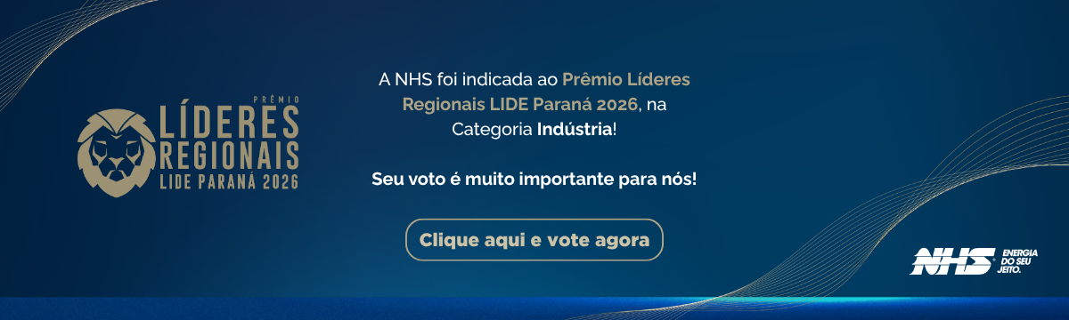 NHS indicada ao Prêmio Líderes Regionais LIDE Paraná 2026 na categoria Indústria — clique e vote