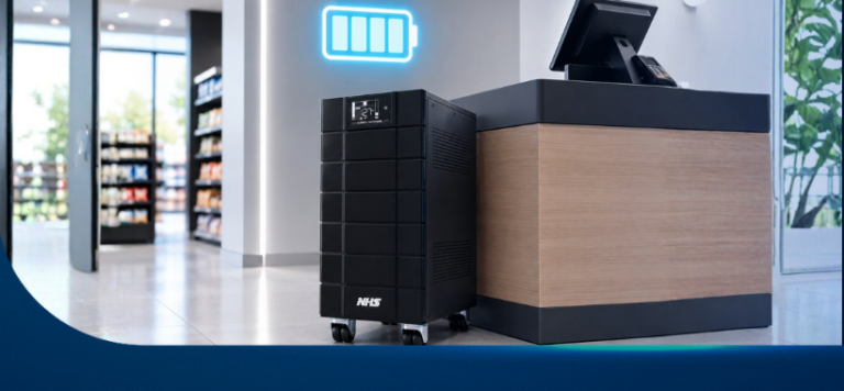 Bateria de nobreak NHS e indicação de autonomia